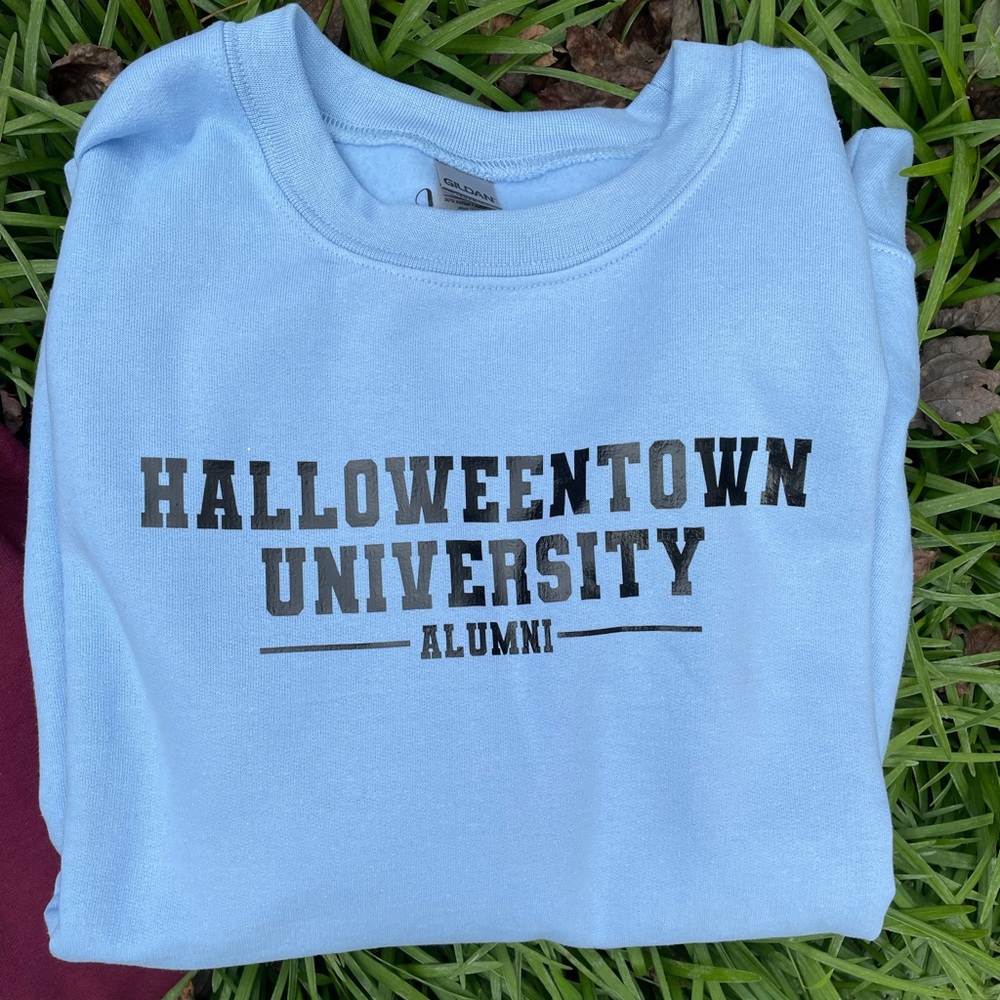 Light blue halloweentown crewneck